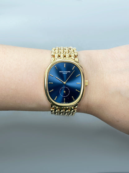 Patek Philippe Ellipse 3978 Blue Dial 18K Yellow Gold Watch - Watches