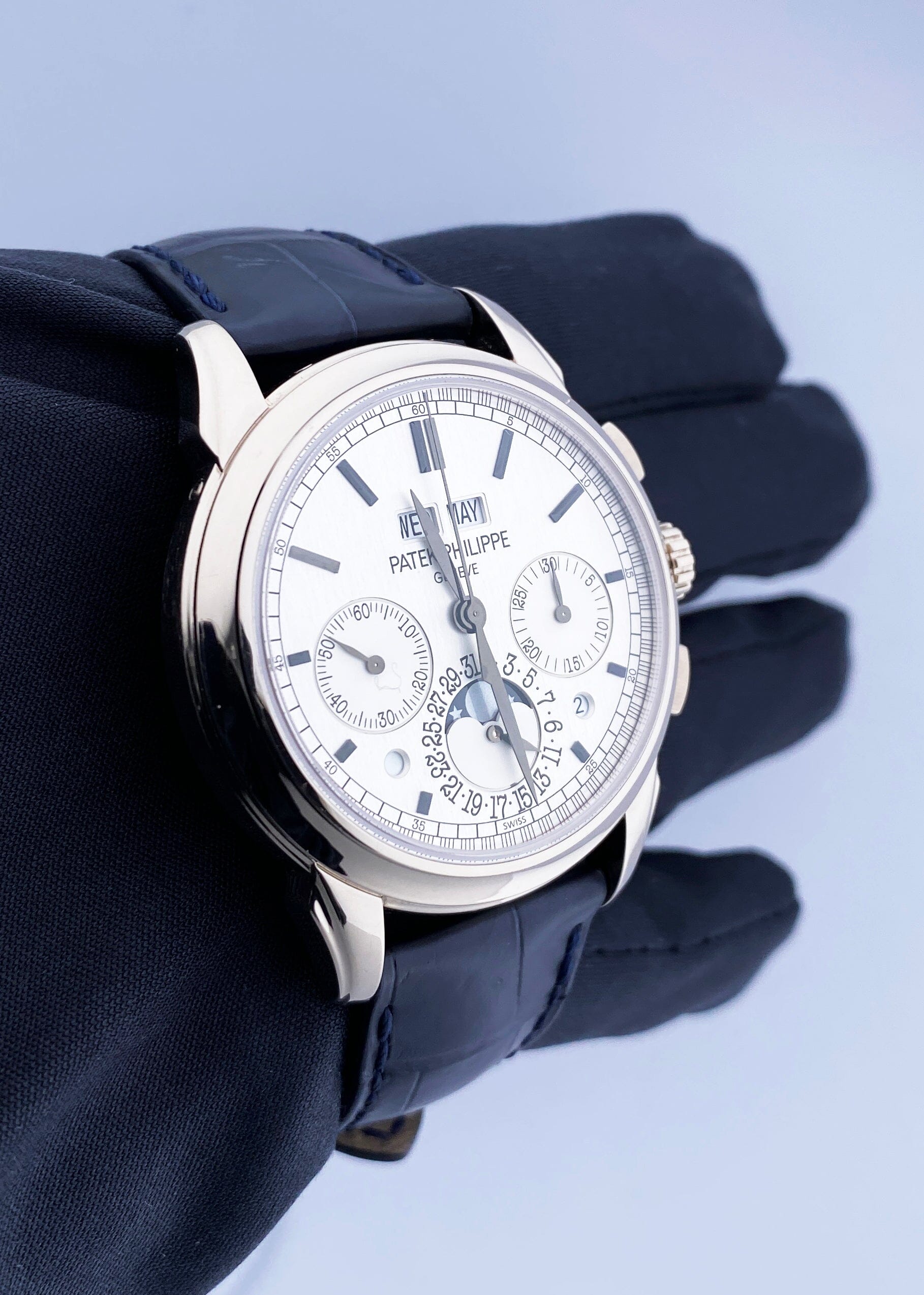 Patek Philippe Geneve 5270G Perpetual Calendar Mens Watch Box Papers - Virtual