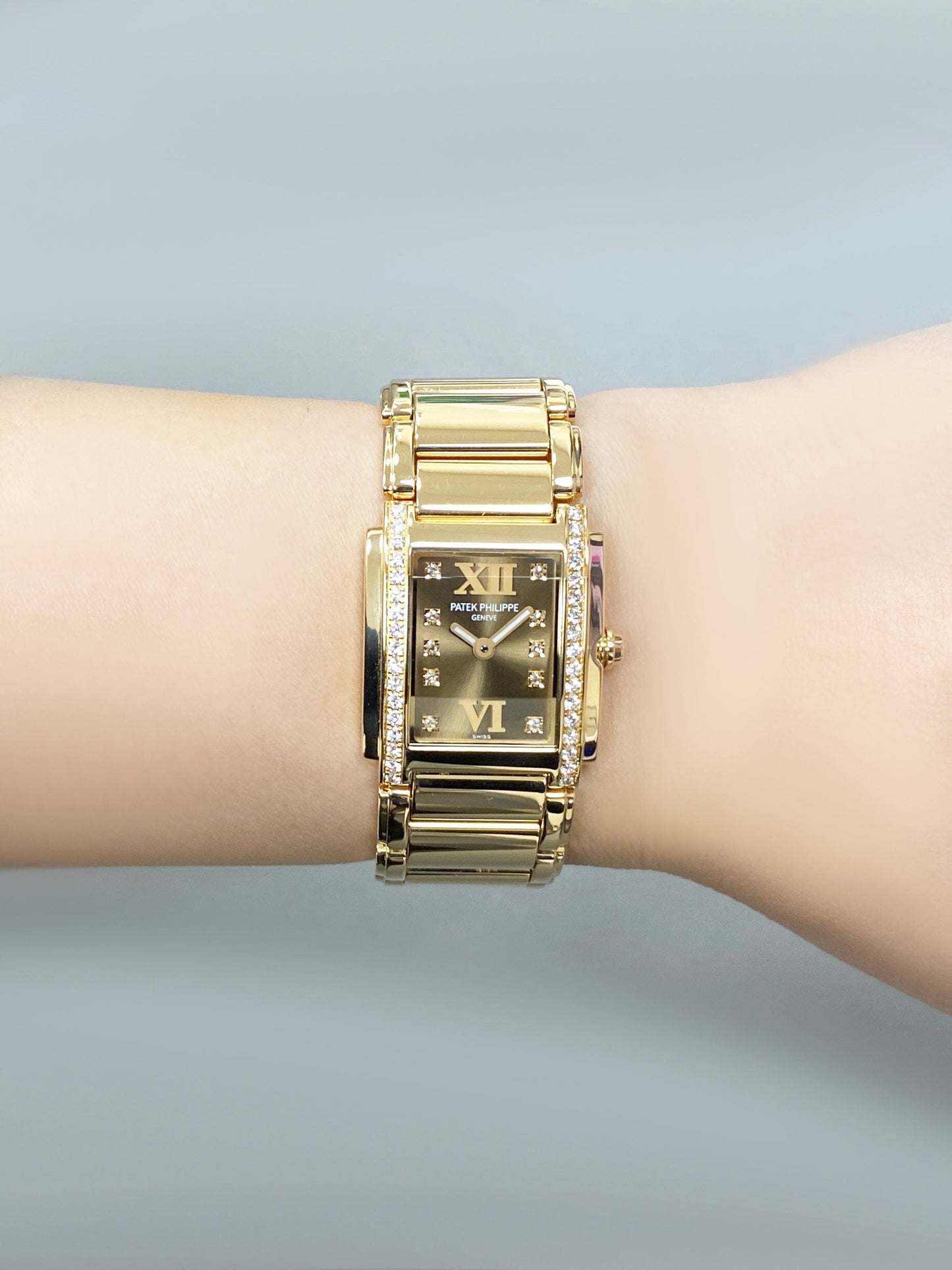 Patek Philippe Geneve Twenty-4 Rose Gold Chocolate Ladies Watch Box Papers - Virtual