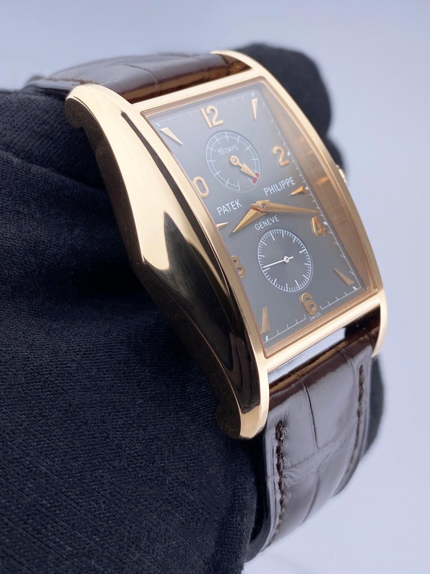 Patek Philippe Gondolo 10-Day 5100R Gray Dial Mens Watch Box Papers - Watches