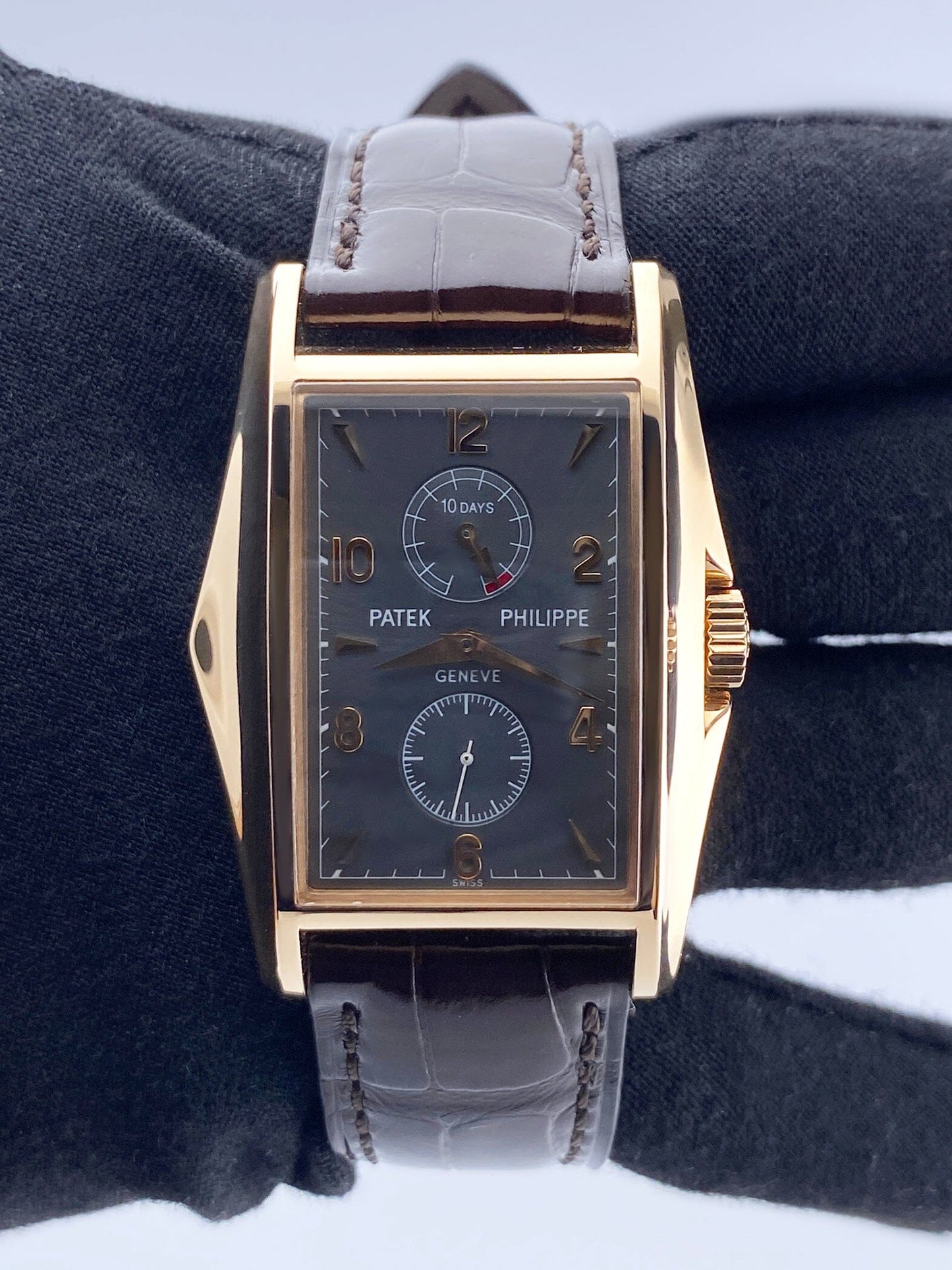 Patek Philippe Gondolo 10-Day 5100R Gray Dial Mens Watch Box Papers - Watches