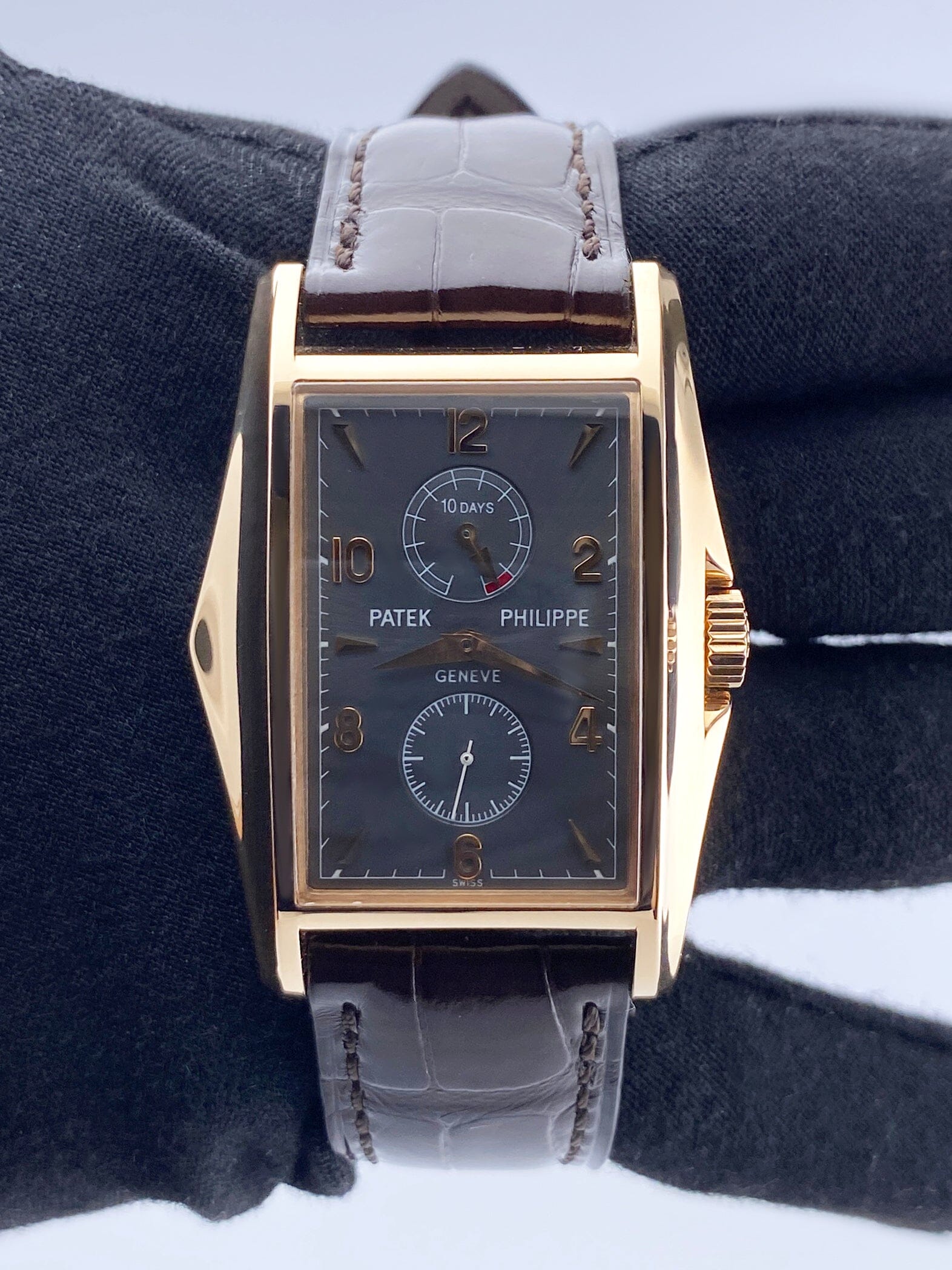 Patek Philippe Gondolo 10-Day 5100R Gray Dial Mens Watch Box Papers - Watches