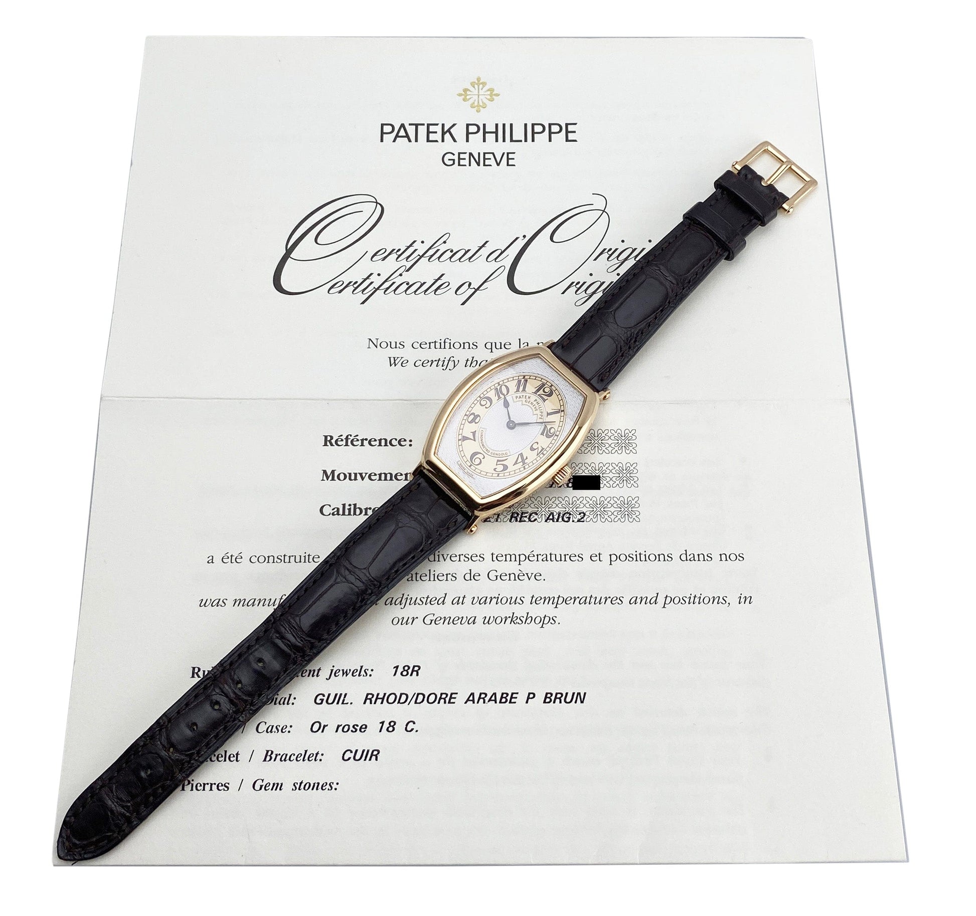 Patek Philippe Gondolo 5098R Mens Watch With Papers - Watches