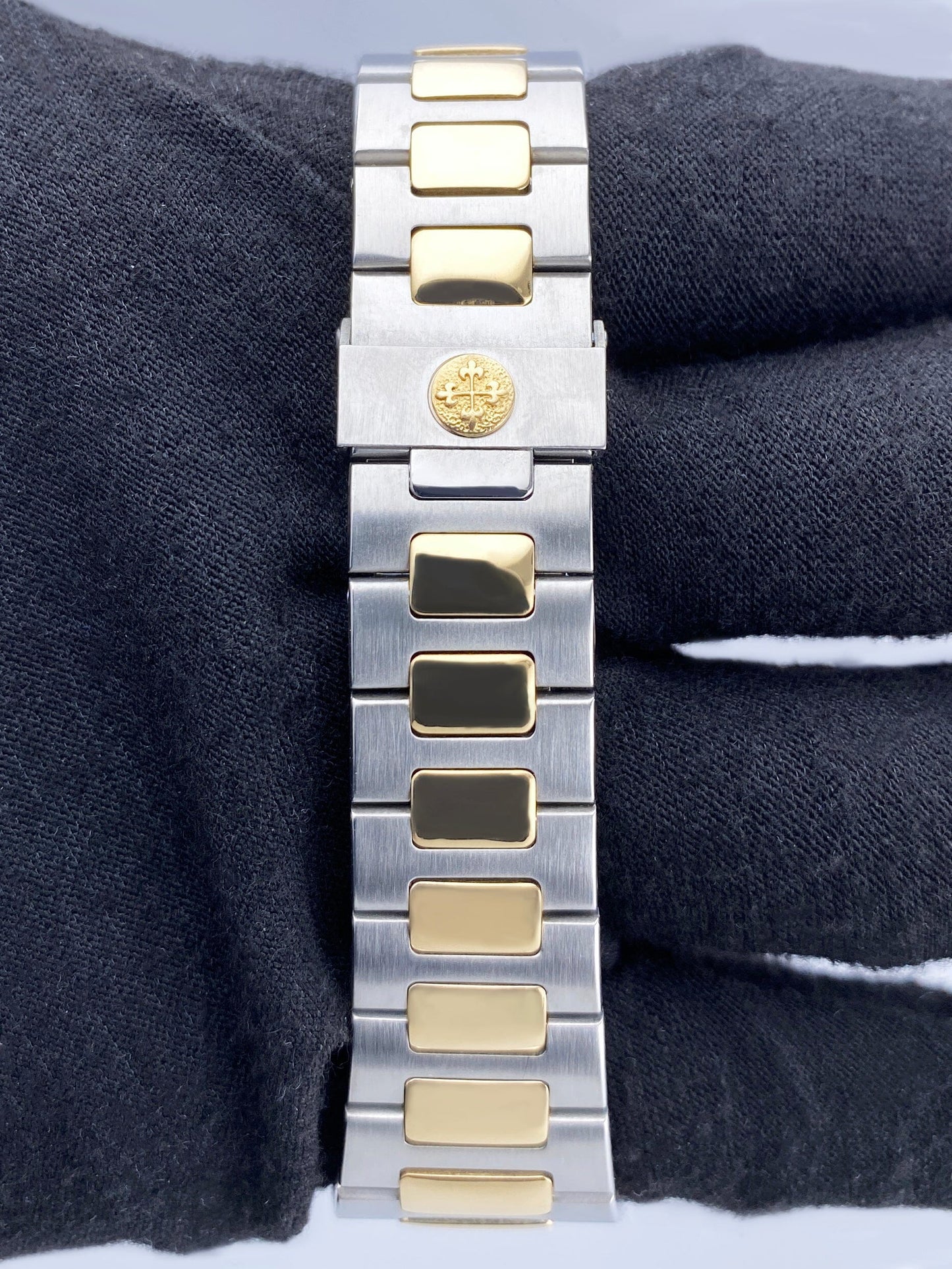 Patek Philippe Nautilus 3800 Ivory Dial Two Tone Mens Watch - Watches