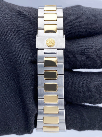 Patek Philippe Nautilus 3800 Ivory Dial Two Tone Mens Watch - Watches