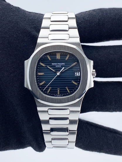Patek Philippe Nautilus 3800/1A-001 Blue Dial Mens Watch Box Papers - Watches