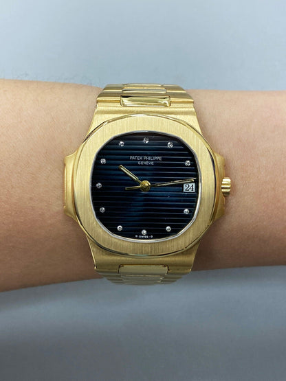 Patek Philippe Nautilus 3800/1J Blue Diamond Dial Men’s Watch - Virtual