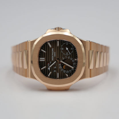 Patek Philippe Nautilus 5712/1R Brown Dial 18K Rose Gold Mens Watch Box Papers - Watches