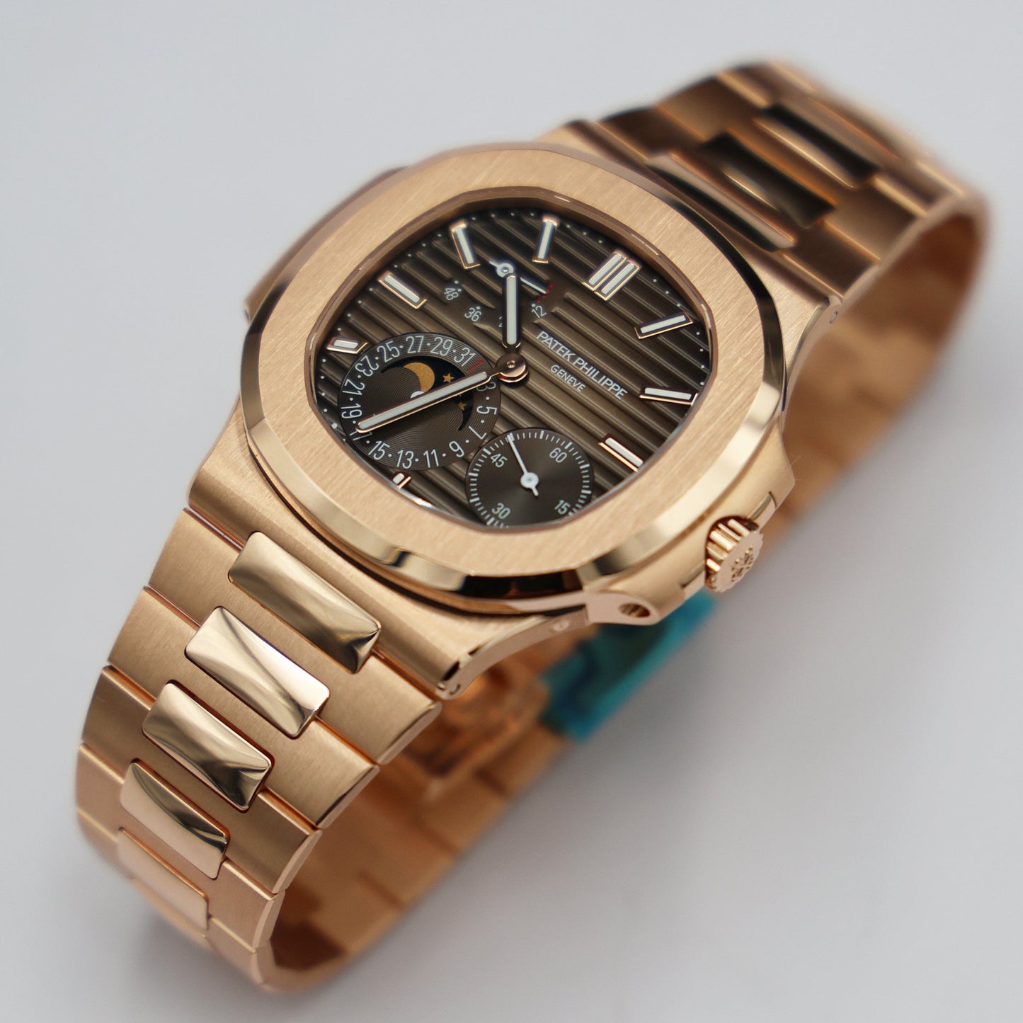 Patek Philippe Nautilus 5712/1R Brown Dial 18K Rose Gold Mens Watch Box Papers - Watches