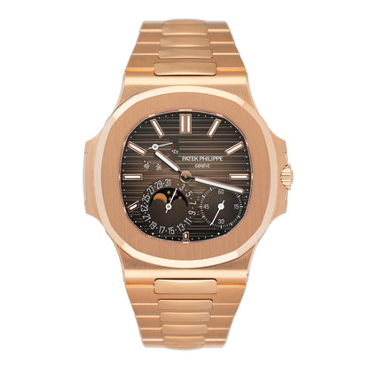 Patek Philippe Nautilus 5712/1R Brown Dial 18K Rose Gold Mens Watch Box Papers