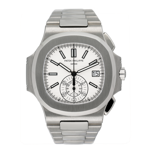 Patek Philippe Nautilus 5980/1A-019 White Dial Mens Watch Box Papers - Watches