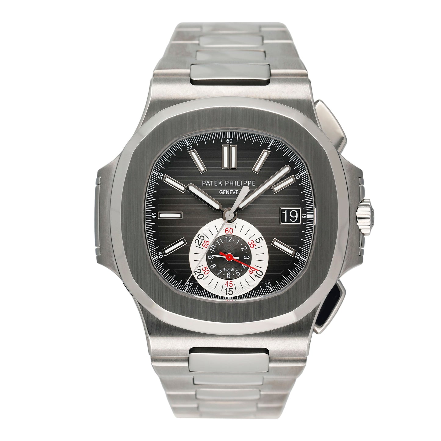 Patek Philippe Nautilus 5980/1A-014 Black Dial Mens Watch Box Papers