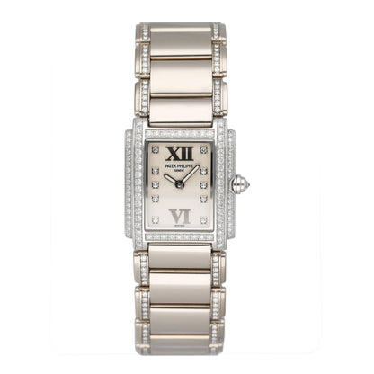Patek Philippe Twenty-4 4908/310G-011 White Dial Ladies Watch Box Papers - Watches