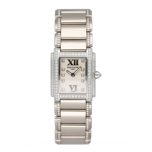 Patek Philippe Twenty-4 4908/310G-011 White Dial Ladies Watch Box Papers - Watches