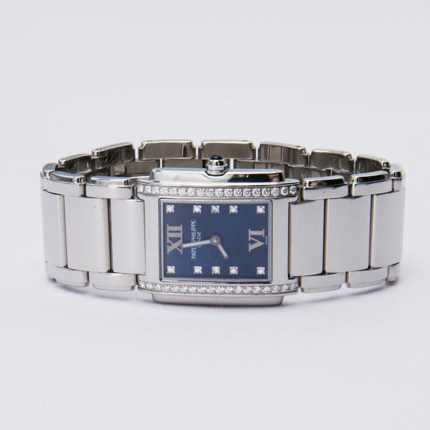 Patek Philippe Twenty-4 4910 Diamond Blue Dial Ladies Watch - Watches