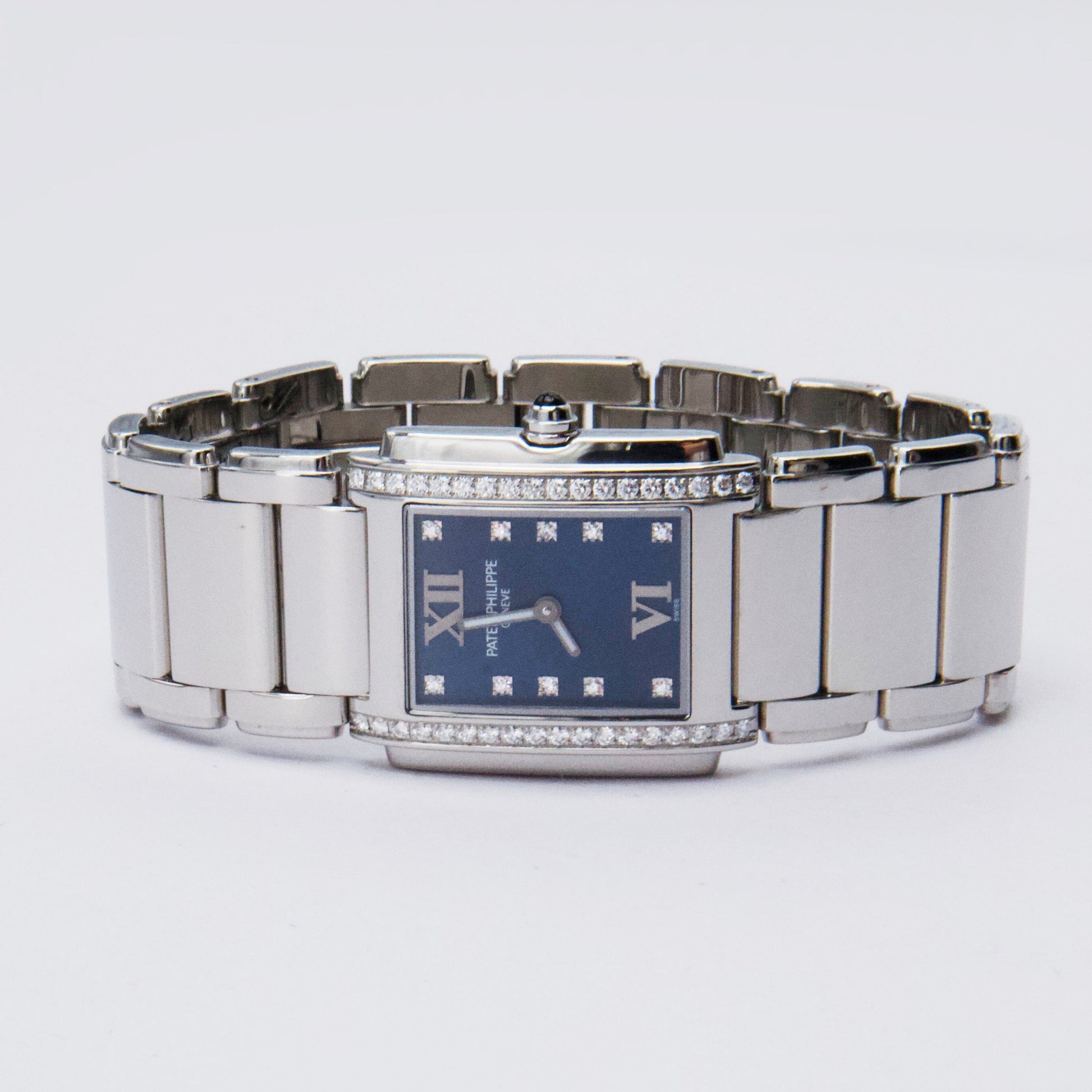 Patek Philippe Twenty-4 4910 Diamond Blue Dial Ladies Watch - Watches