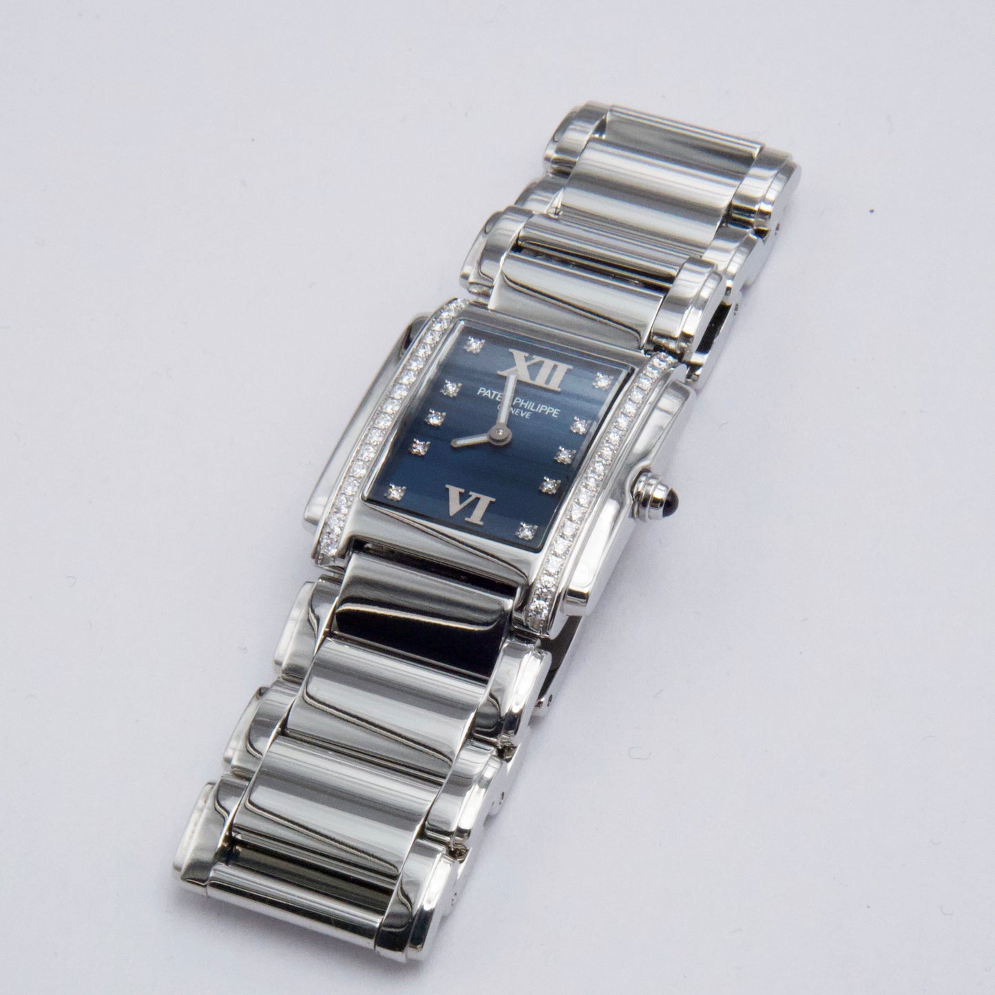 Patek Philippe Twenty-4 4910 Diamond Blue Dial Ladies Watch - Watches