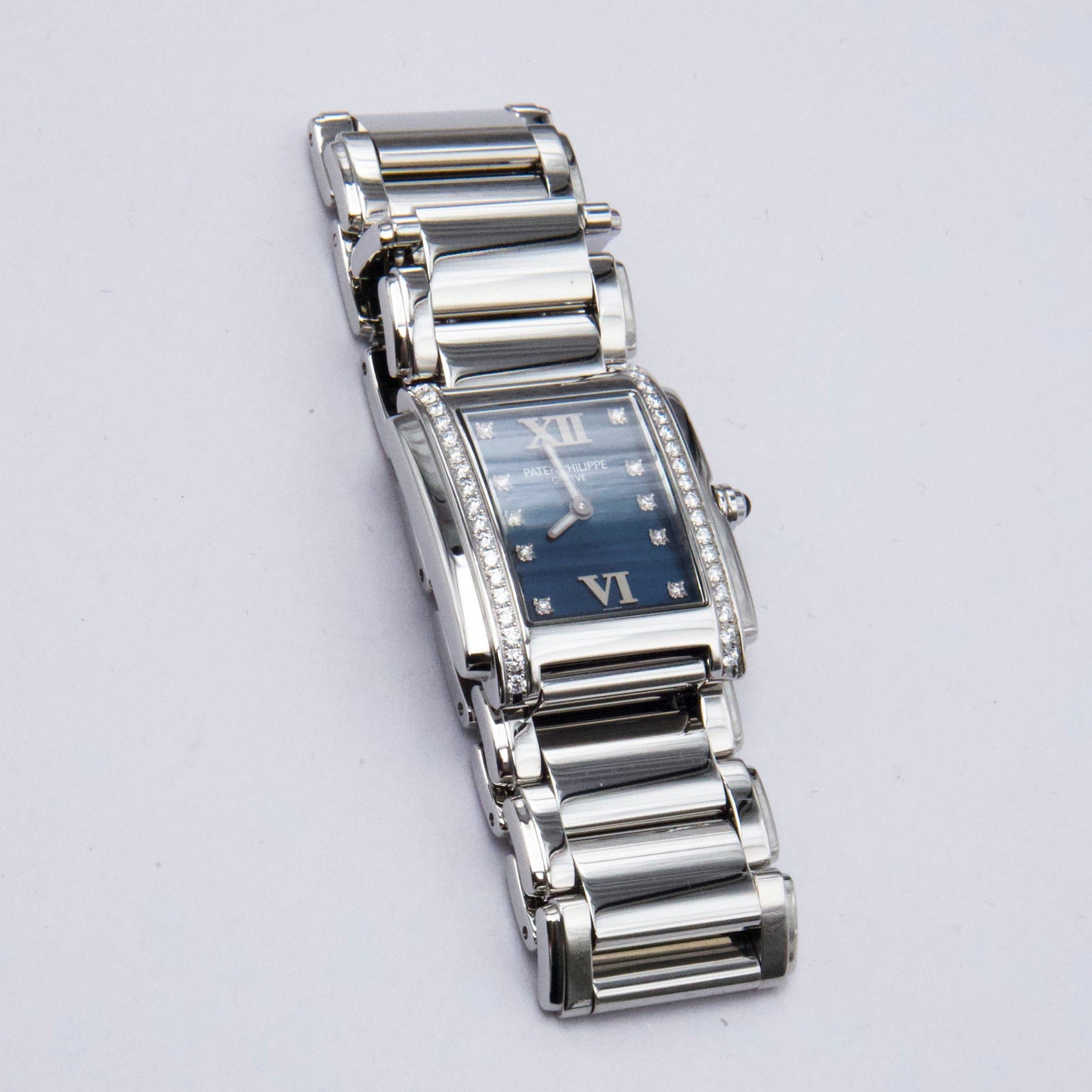 Patek Philippe Twenty-4 4910 Diamond Blue Dial Ladies Watch - Watches
