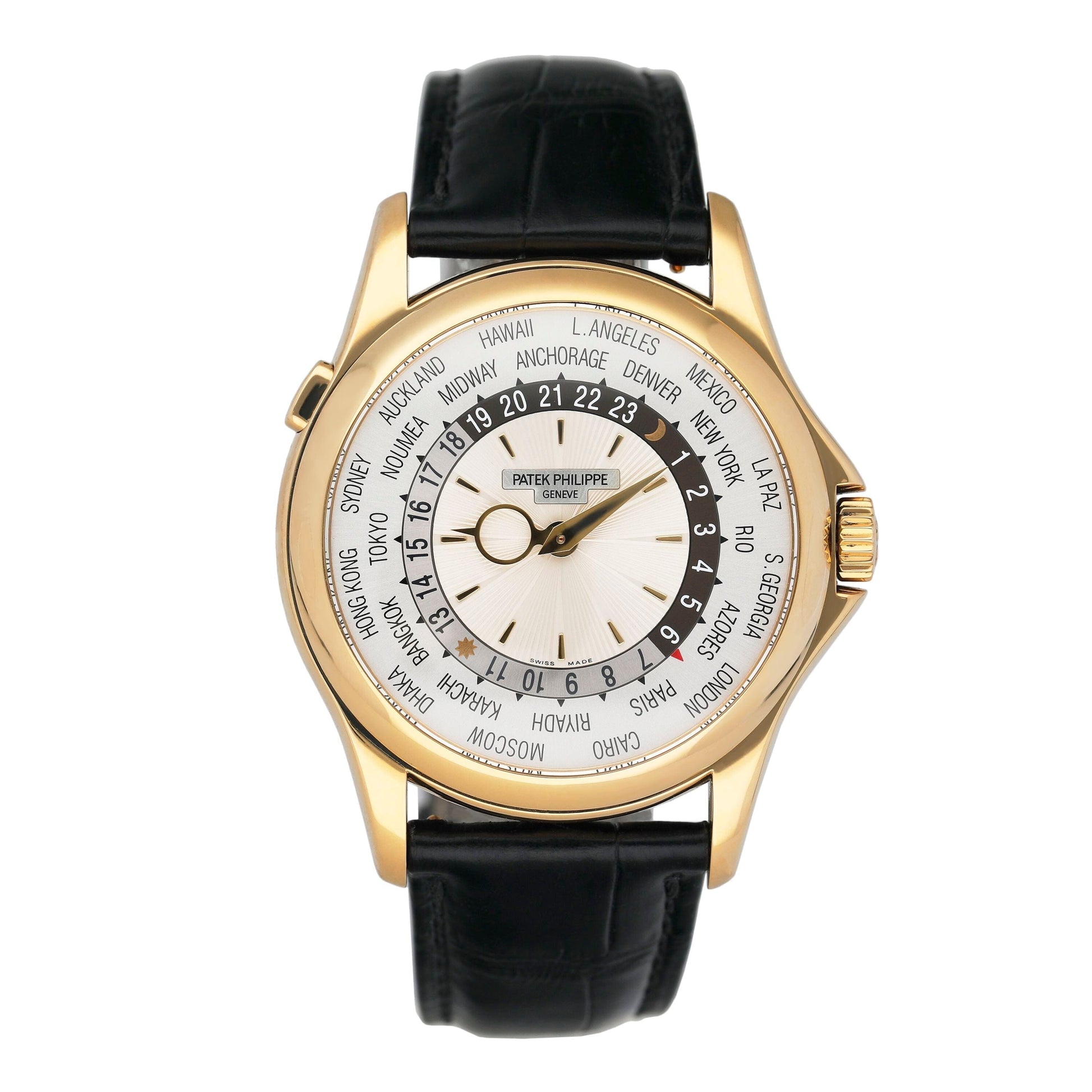 Patek Philippe World Time 5130J 18K Yellow Gold Mens Watch - Watches