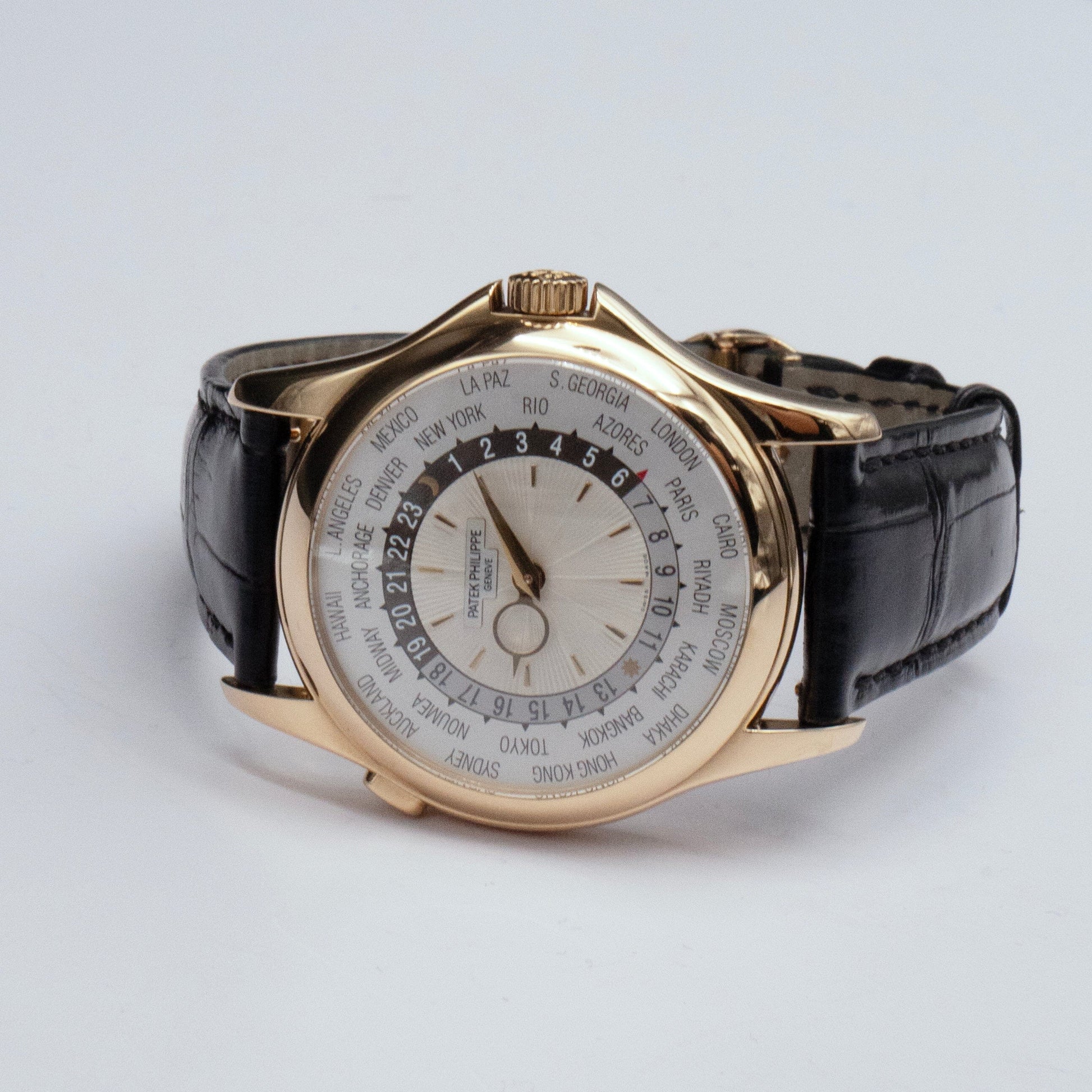 Patek Philippe World Time 5130J 18K Yellow Gold Mens Watch - Watches