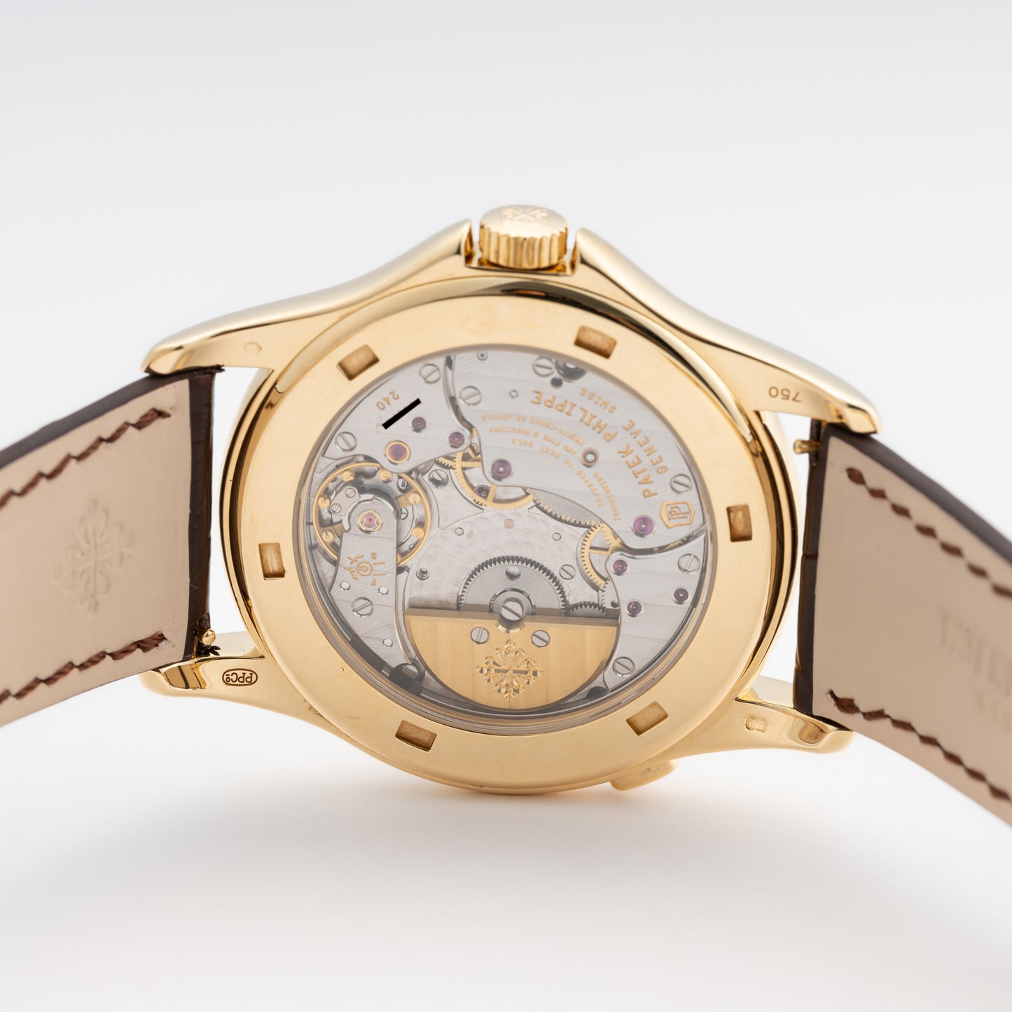 Patek Philippe World Time 5130J 18K Yellow Gold Mens Watch Box Papers - Watches