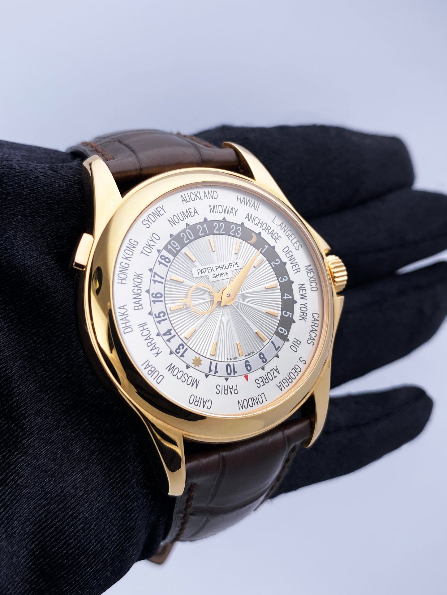 Patek Philippe World Time 5130R 18K Rose Gold Mens Watch - Watches