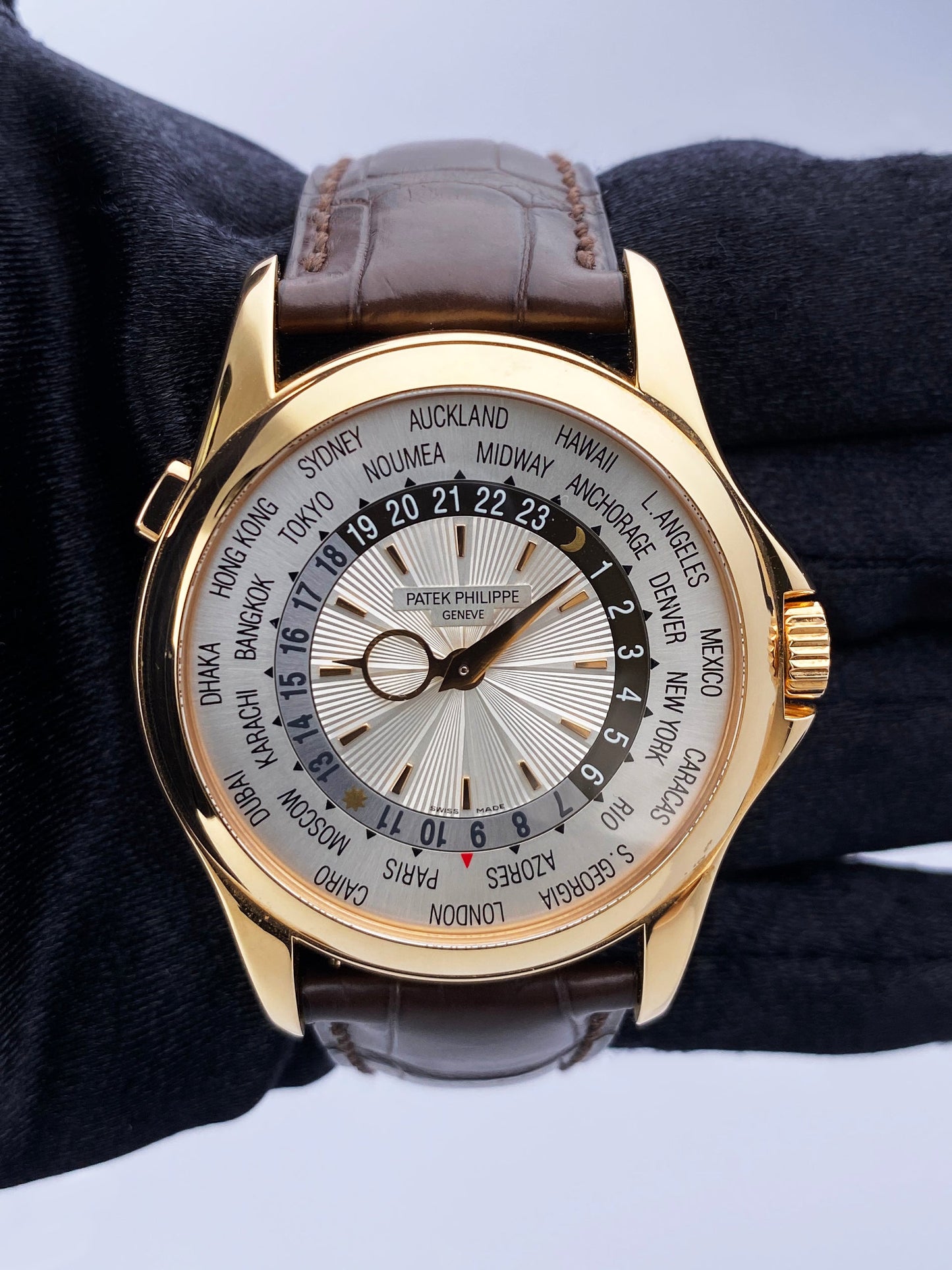Patek Philippe World Time 5130R 18K Rose Gold Mens Watch - Watches