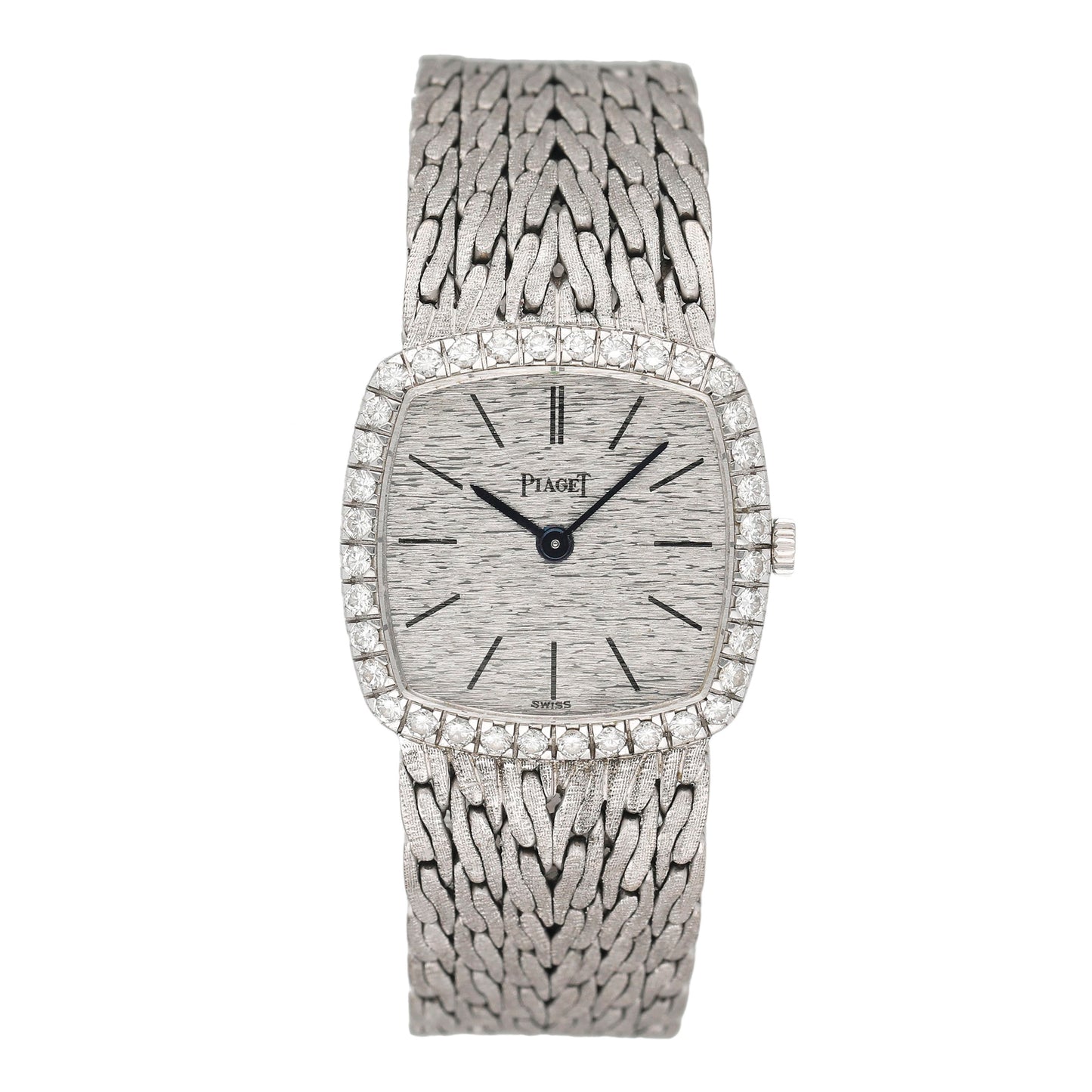 Piaget 9236 E 47 Silver Dial 18K White Gold Ladies Watch