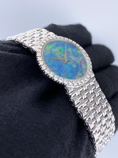 Piaget 976 D23 Opal Dial Diamond 18K White Gold Ladies Watch - Watches