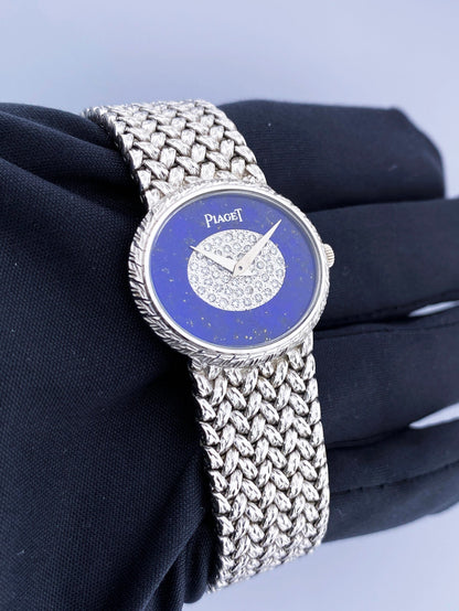 Piaget 9802D2 Lapis Lazuli Pave Dial 18K White Gold Ladies Watch - Virtual