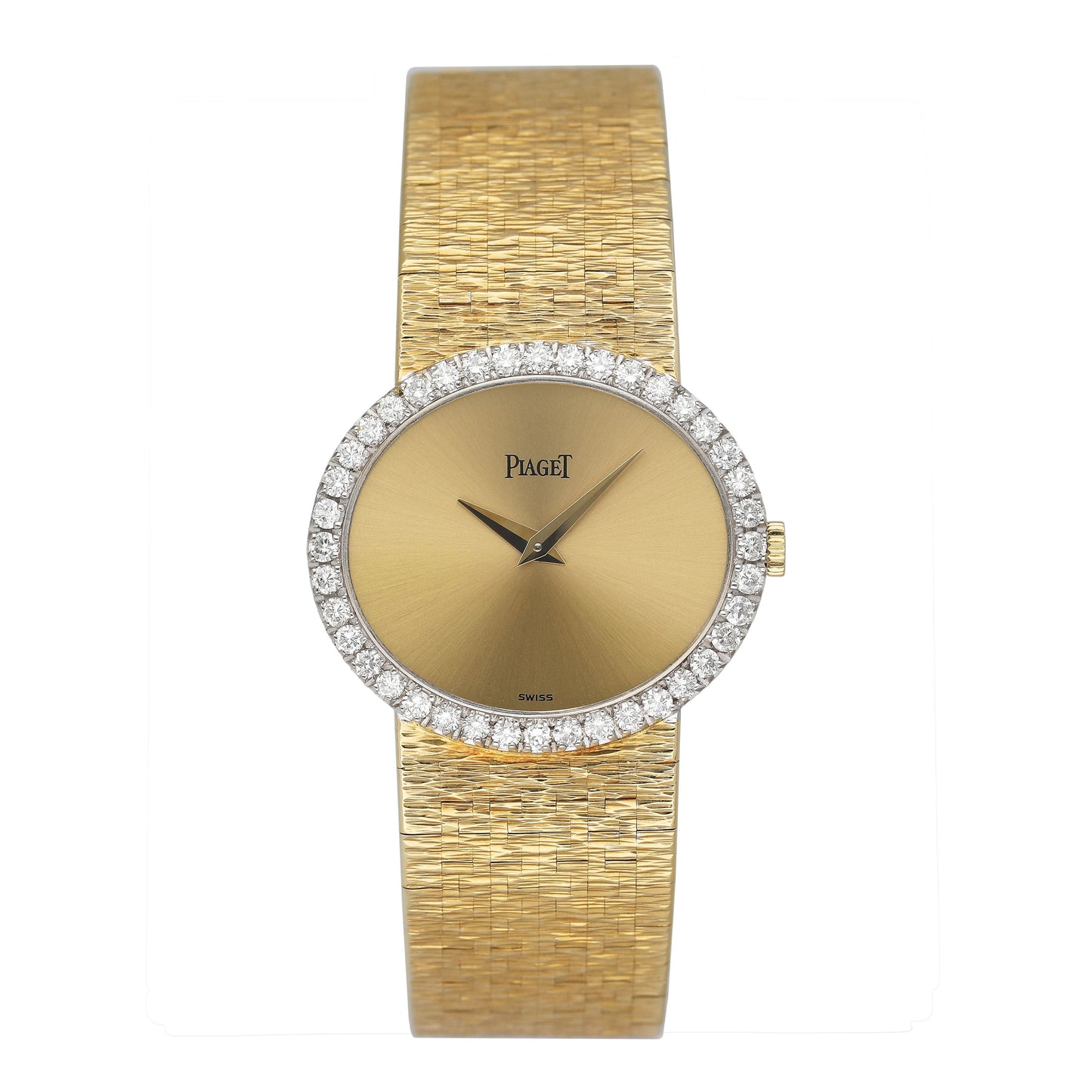 Piaget 9806 A6 Diamond Champagne Dial 18K Yellow Gold Ladies Watch - Watches