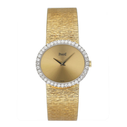 Piaget 9806 A6 Diamond Champagne Dial 18K Yellow Gold Ladies Watch - Watches