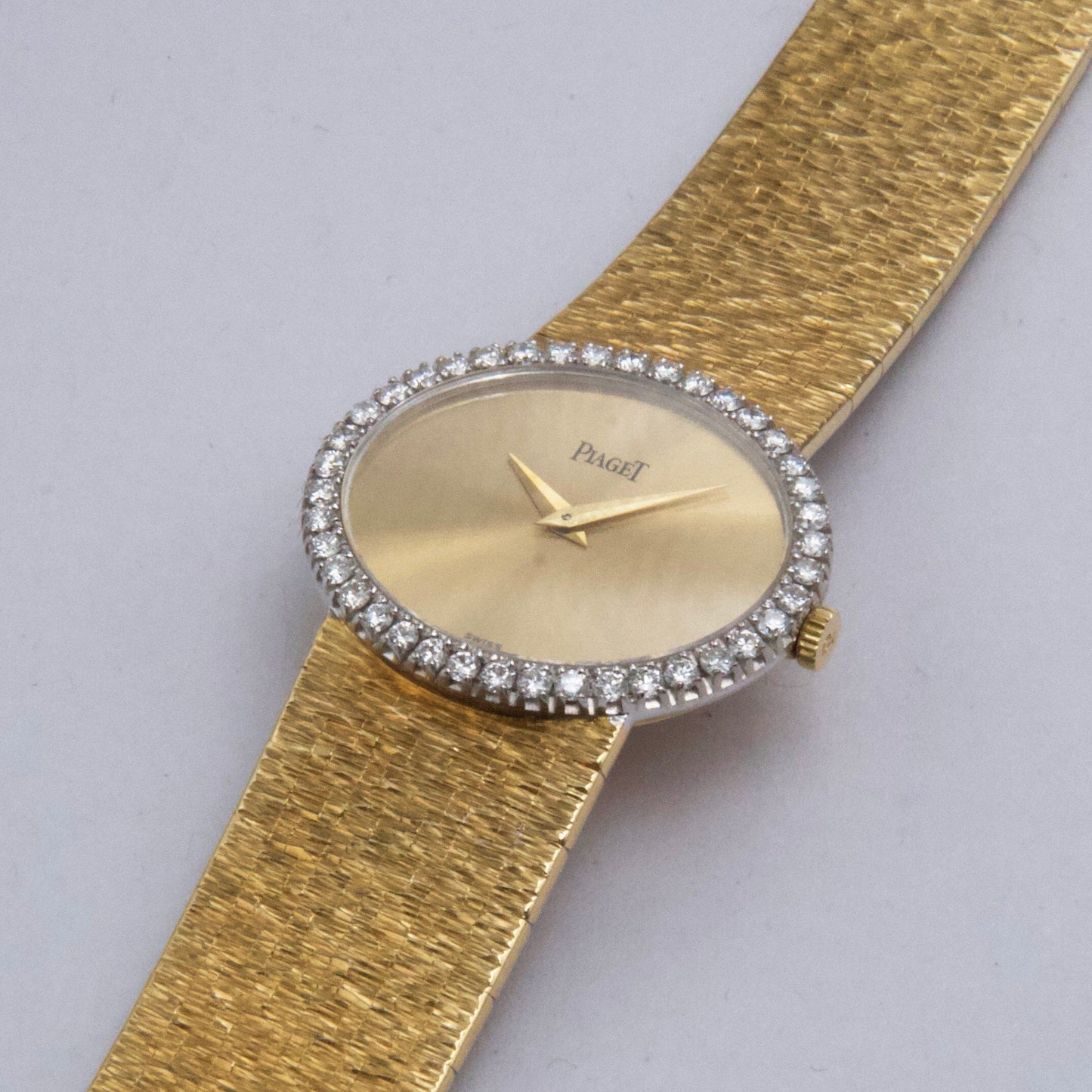Piaget 9806 A6 Diamond Champagne Dial 18K Yellow Gold Ladies Watch - Watches
