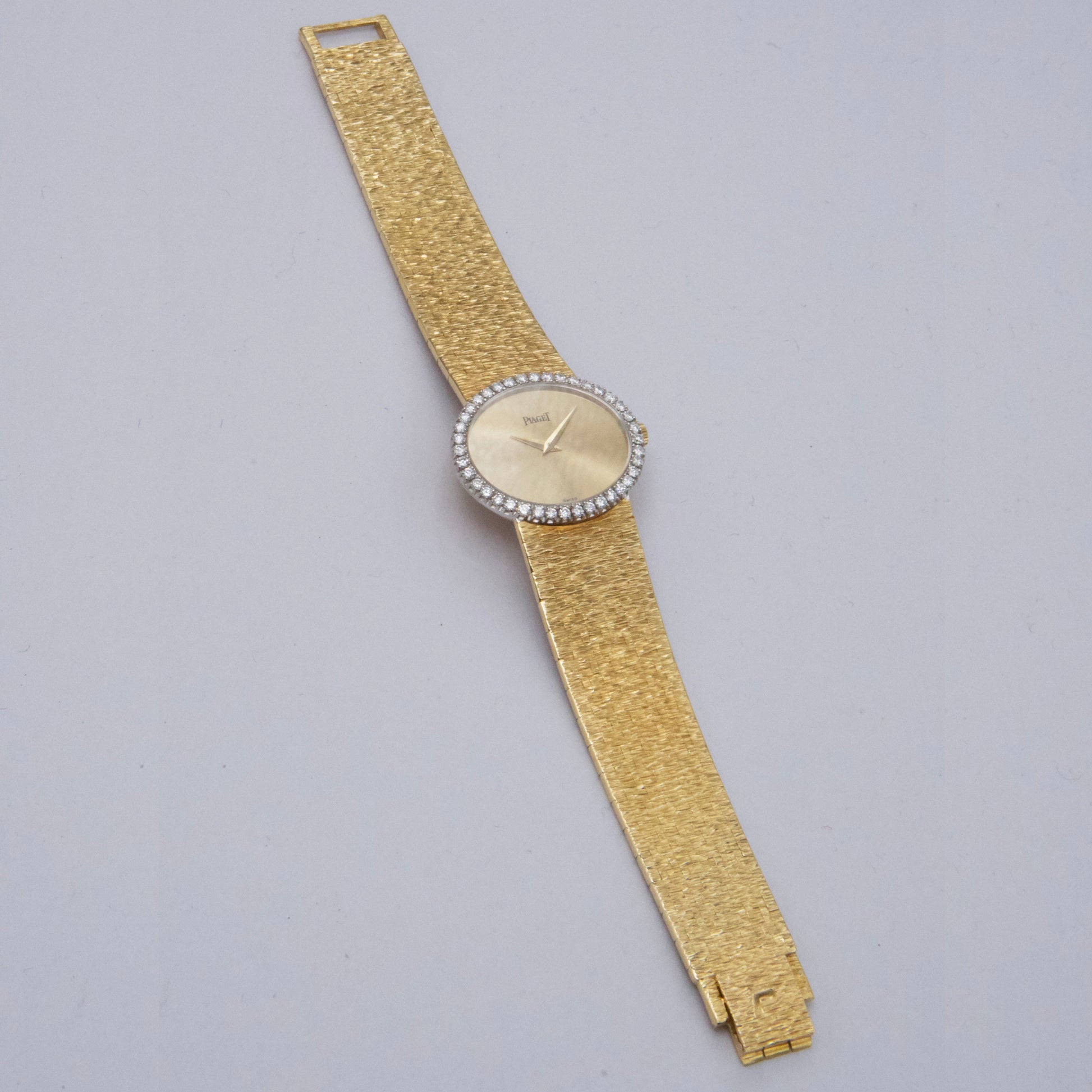 Piaget 9806 A6 Diamond Champagne Dial 18K Yellow Gold Ladies Watch - Watches