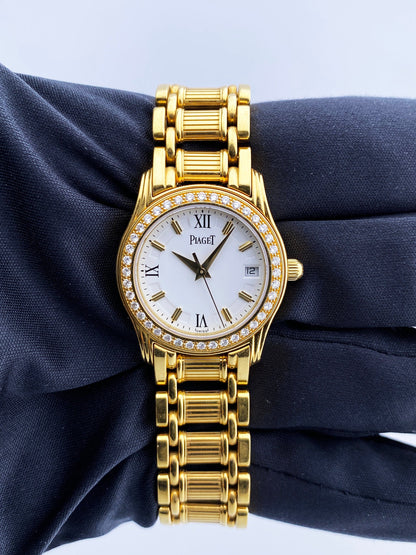 Piaget Polo 2nd Gen 22005M501D Diamond Bezel Ladies Watch Box Papers - Virtual