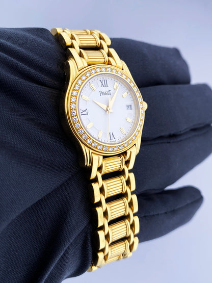 Piaget Polo 2nd Gen 22005M501D Diamond Bezel Ladies Watch Box Papers - Virtual