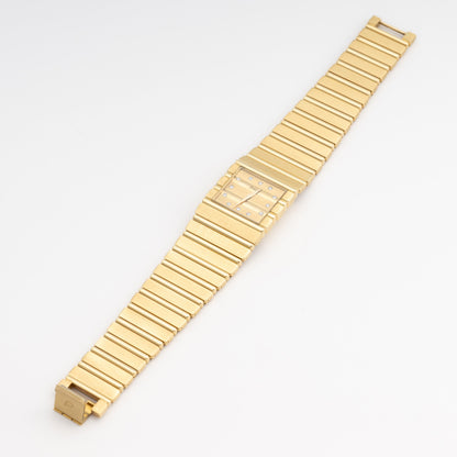 Piaget Polo Square 7131 C701 Diamond 18K Yellow Gold Mens Watch - Watches