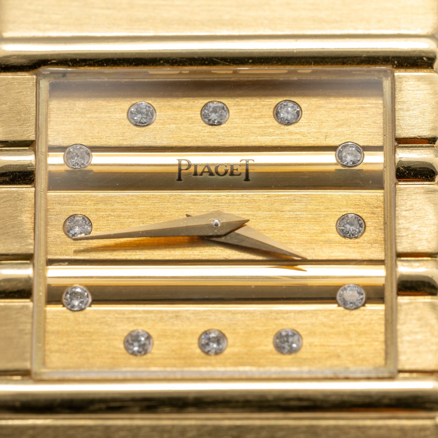 Piaget Polo Square 7131 C701 Diamond 18K Yellow Gold Mens Watch - Watches