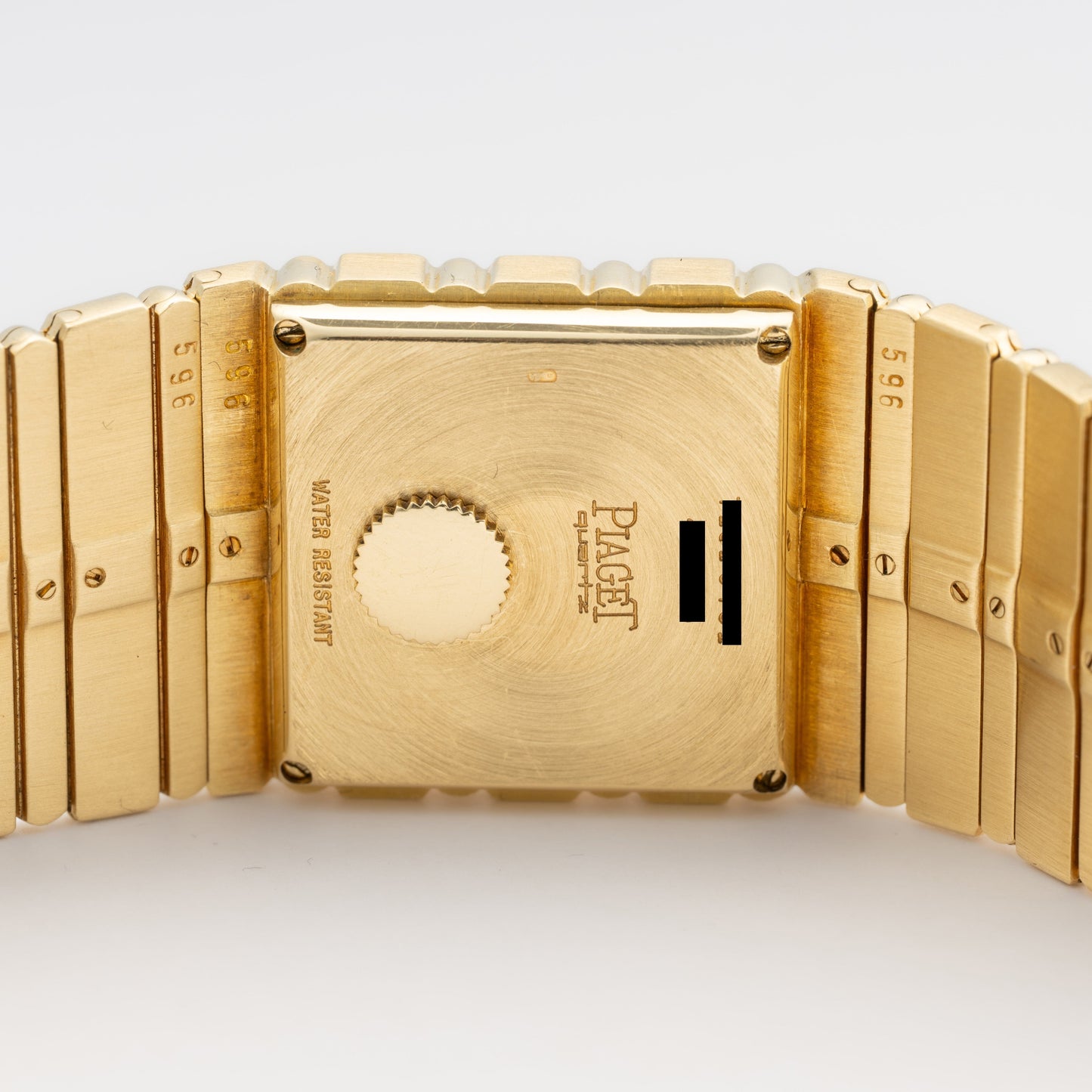 Piaget Polo Square 7131 C701 Diamond 18K Yellow Gold Mens Watch - Watches