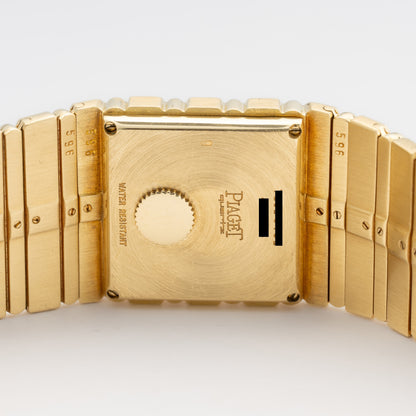 Piaget Polo Square 7131 C701 Diamond 18K Yellow Gold Mens Watch - Watches