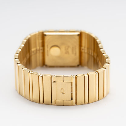 Piaget Polo Square 7131 C701 Diamond 18K Yellow Gold Mens Watch - Watches