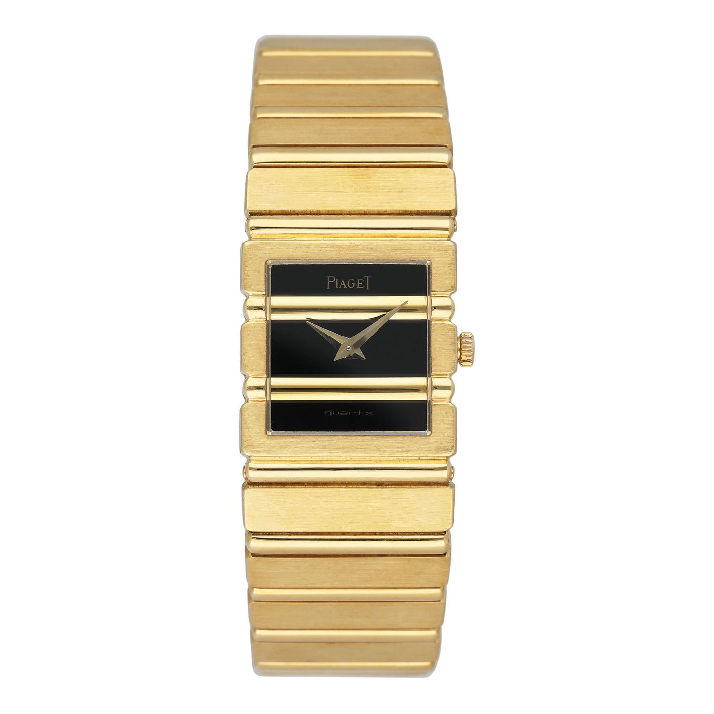 Piaget Polo Square 8131 C701 Black Dial 18K Yellow Gold Ladies Watch