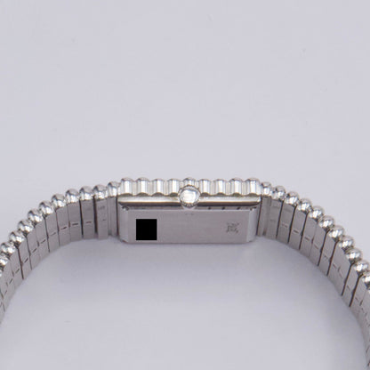 Piaget Polo Square 9131 C505 Emerald Pave Dial 18K White Gold Watch - Watches