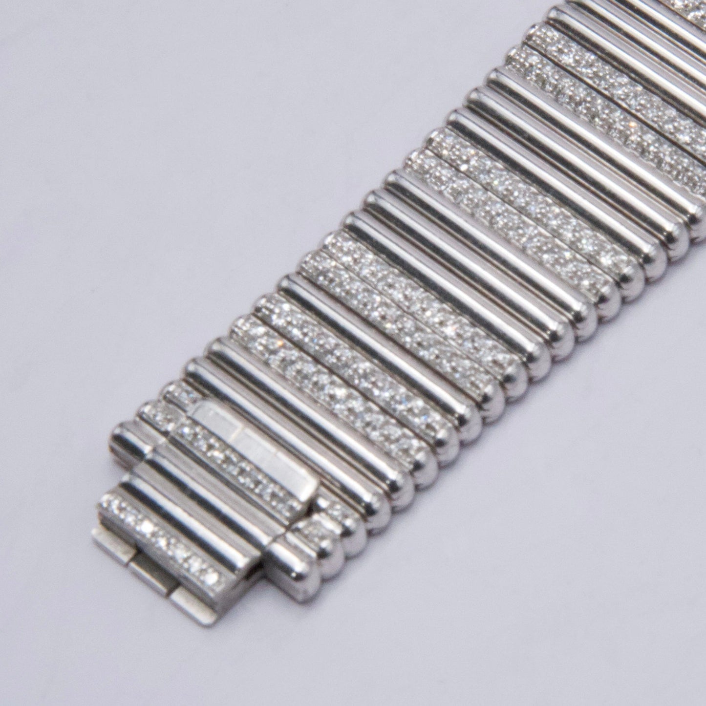 Piaget Polo Square 9131 C505 Emerald Pave Dial 18K White Gold Watch - Watches