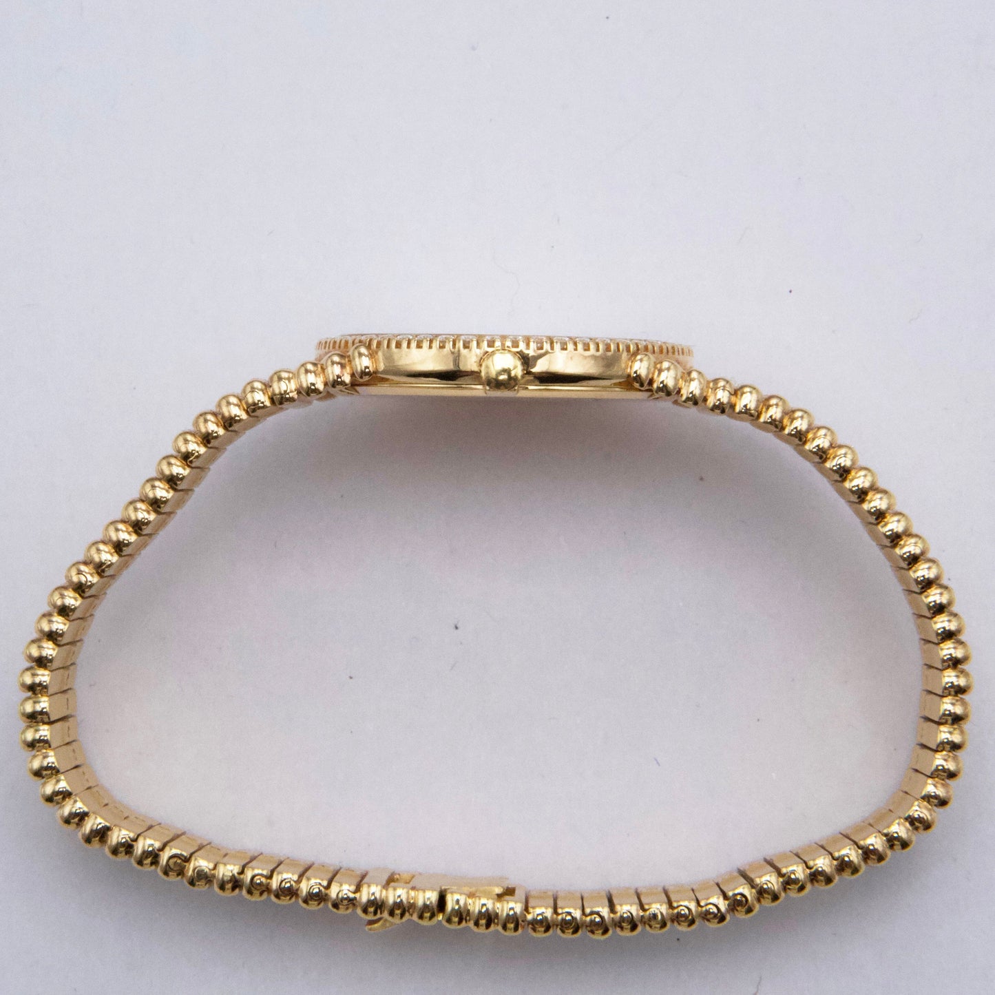 Piaget Vintage 9066 C 505 Ruby Pave Dial 18K Yellow Gold Ladies Watch - Watches