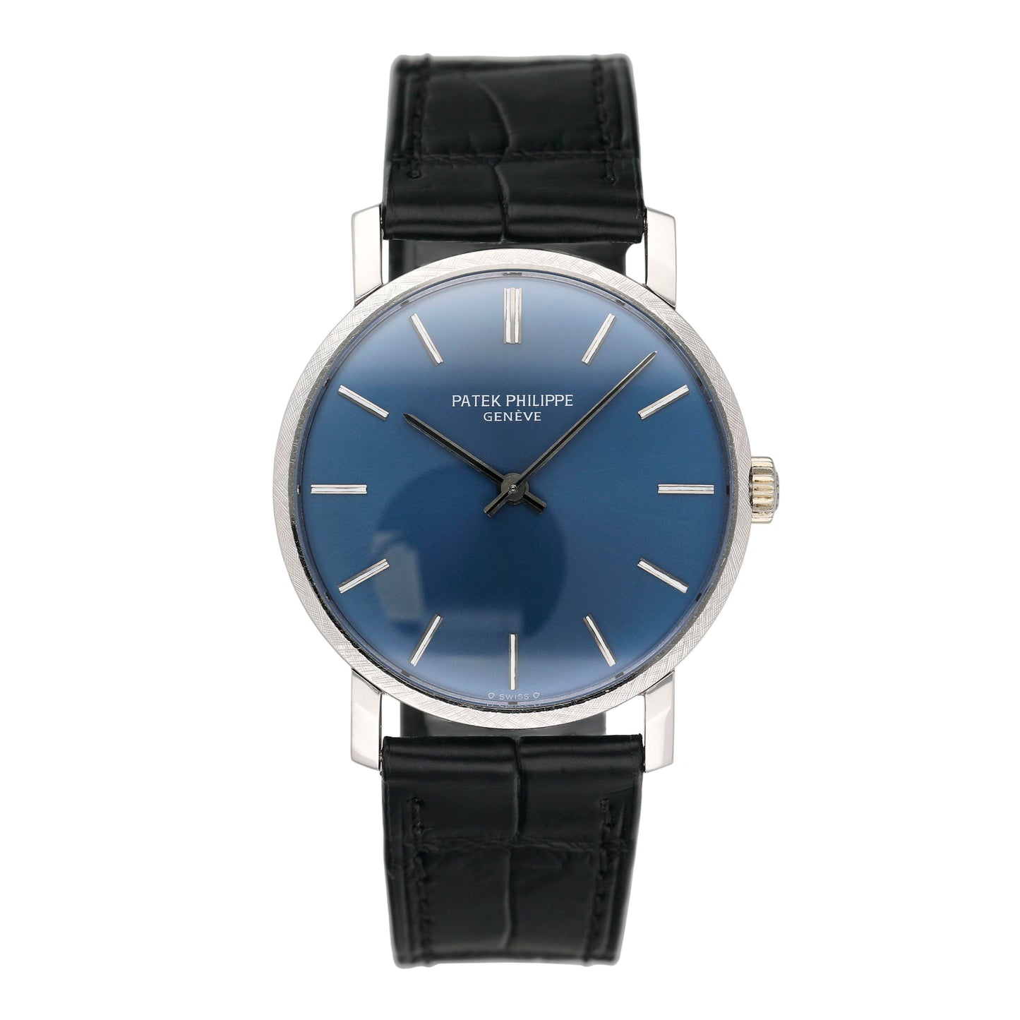 Rare Patek Philippe Calatrava 3468G Blue Dial Mens Watch