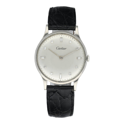Rare Vintage Cartier Diamond Dial Mens Watch - Virtual