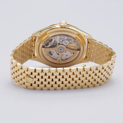 Rolex 1908 52508 Black Dial 18K Yellow Gold Mens Watch Box Papers - Watches