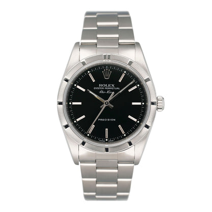 Rolex Air King Precision 14010 Black Dial Mens Watch Box Papers
