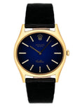Rolex Cellini 3806 Blue Vignette Dial 18K Yellow Gold Mens Watch - Watches